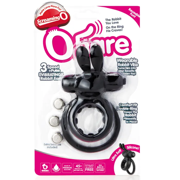 Anal Screaming O Screaming O Ohare 3 Speed Double Ring Black
