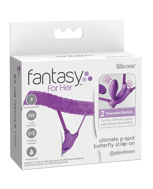 Female Sex Toys Fantasy For Her Ultimate GSpot Butterfly Strap On Purple Pipedream Products