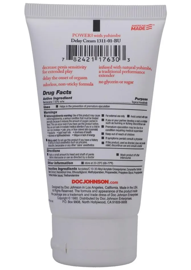 Male Sex Toys Intimate Enhancements Power Plus with Yohimbe Delay Cream For Men Male Sex Toys Intimate Enhancements Power Plus with Yohimbe Delay Cream For Men