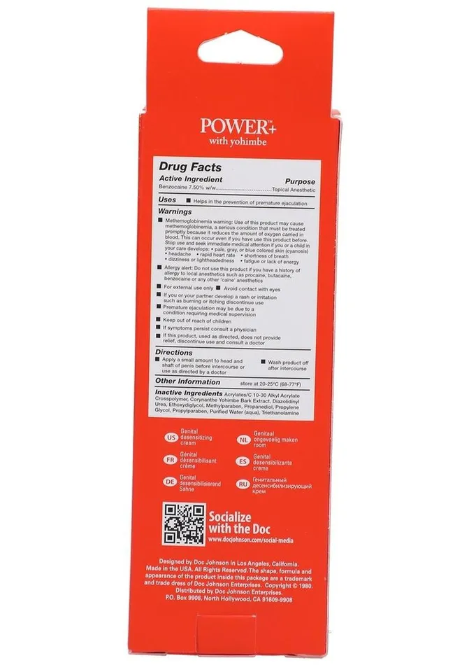 Male Sex Toys Intimate Enhancements Power Plus with Yohimbe Delay Cream For Men Male Sex Toys Intimate Enhancements Power Plus with Yohimbe Delay Cream For Men