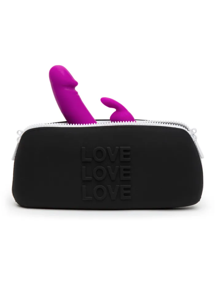 HAPPY RABBIT LOVE STORAGE ZIP BAG MEDIUM BLACK Not specified Vibrators