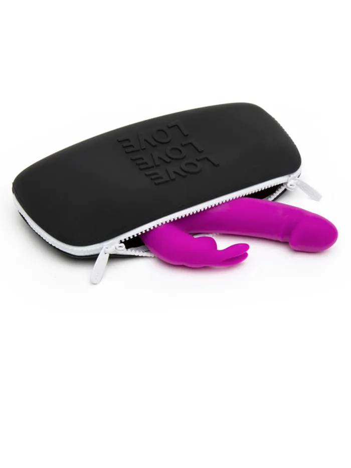 HAPPY RABBIT LOVE STORAGE ZIP BAG MEDIUM BLACK Not specified Vibrators