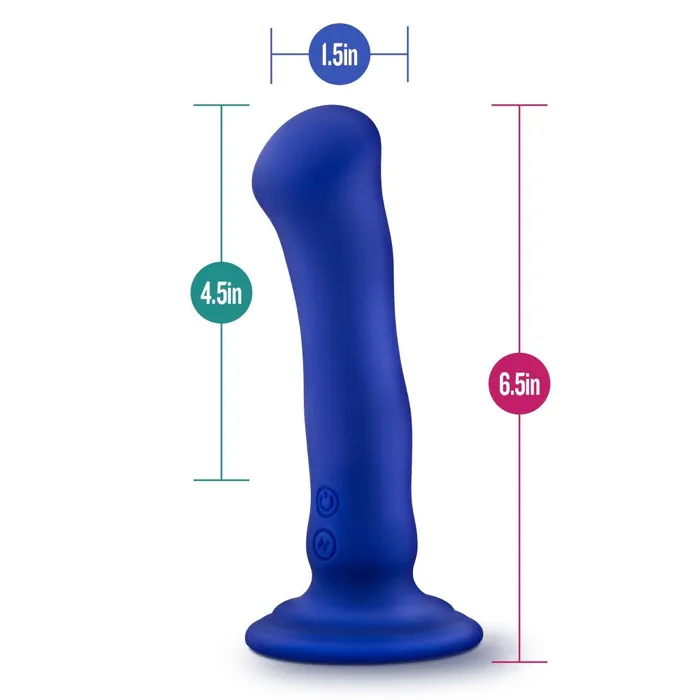 Blush Anal Impressions By Blush Santorini GSpot Blue 65Inch Long Rechargeable Vibrating Dildo With Suction Cup Base