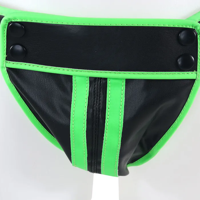 Ouch Glow In The Dark Striped Pouch Jock Strap XL Shots Toys Female Sex Toys Ouch Glow In The Dark Striped Pouch Jock Strap XL Shots Toys Female Sex Toys