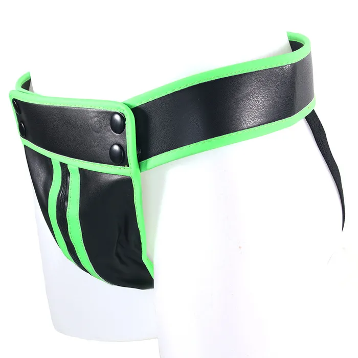 Ouch Glow In The Dark Striped Pouch Jock Strap XL Shots Toys Female Sex Toys Ouch Glow In The Dark Striped Pouch Jock Strap XL Shots Toys Female Sex Toys