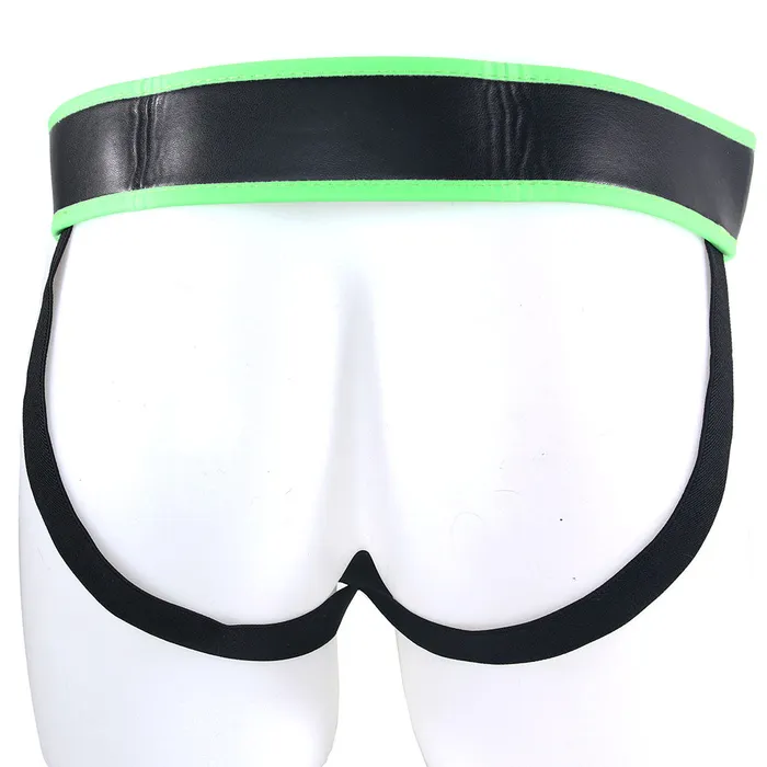 Ouch Glow In The Dark Striped Pouch Jock Strap XL Shots Toys Female Sex Toys Ouch Glow In The Dark Striped Pouch Jock Strap XL Shots Toys Female Sex Toys