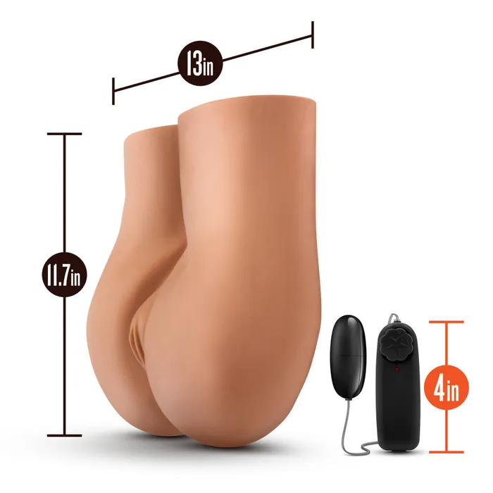 X5 Men By Blush Pound Me Deep Realistic Mocha Vibrating Masturbator Stroker Blush Male Sex Toys