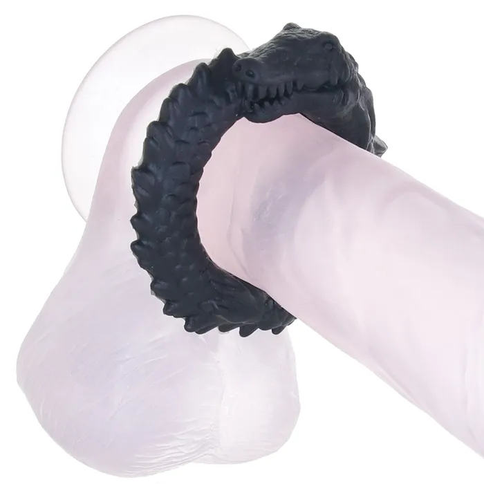 XR Brands Male Sex Toys Creature Cocks Black Caiman Cock Ring