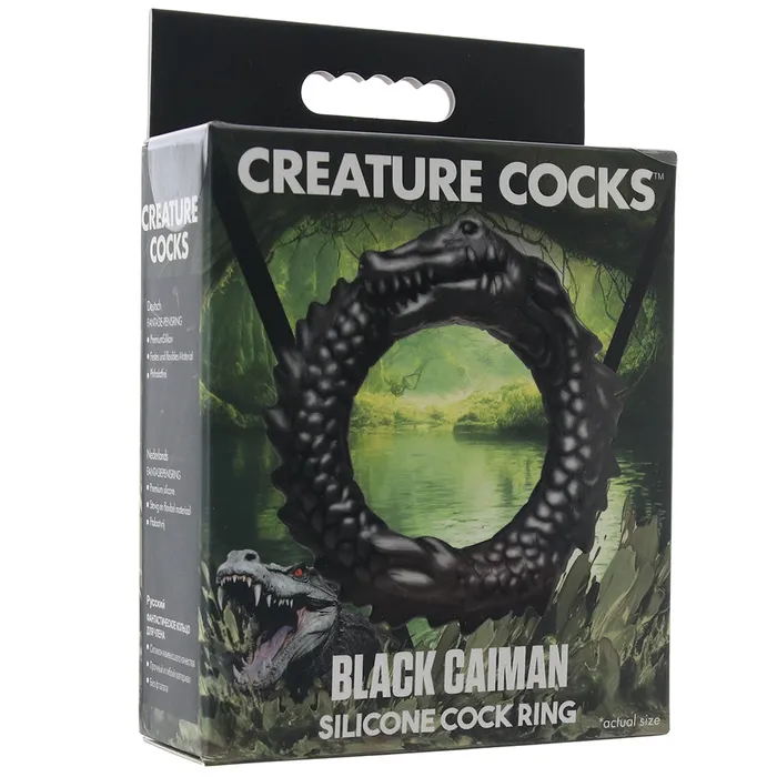 XR Brands Male Sex Toys Creature Cocks Black Caiman Cock Ring