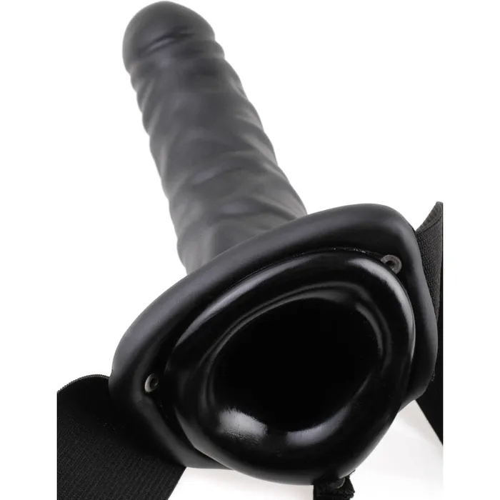Fetish Fantasy Series 8Inch Vibrating Hollow Strapon Black Pipedream Female Sex Toys Fetish Fantasy Series 8Inch Vibrating Hollow Strapon Black Pipedream Female Sex Toys
