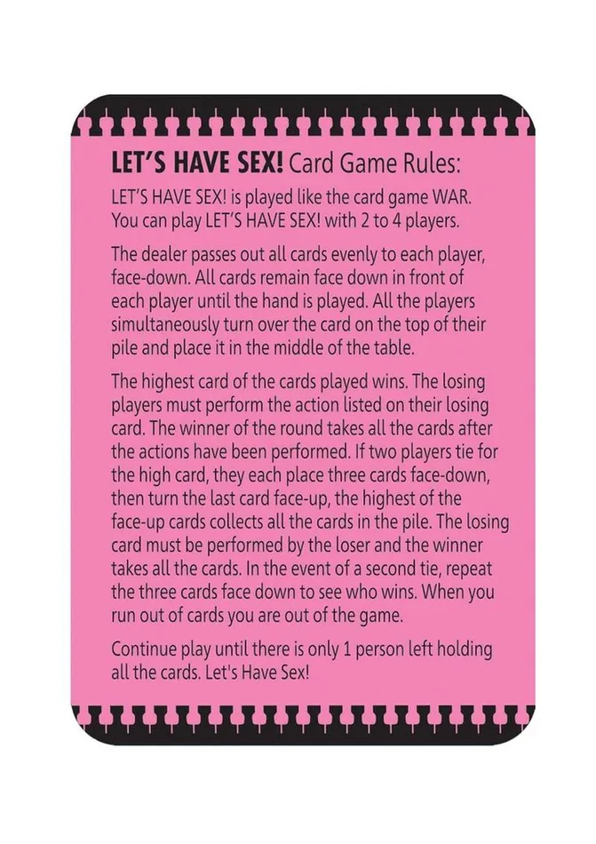 Couples Adult Party and Games Lets Have Sex Card Game