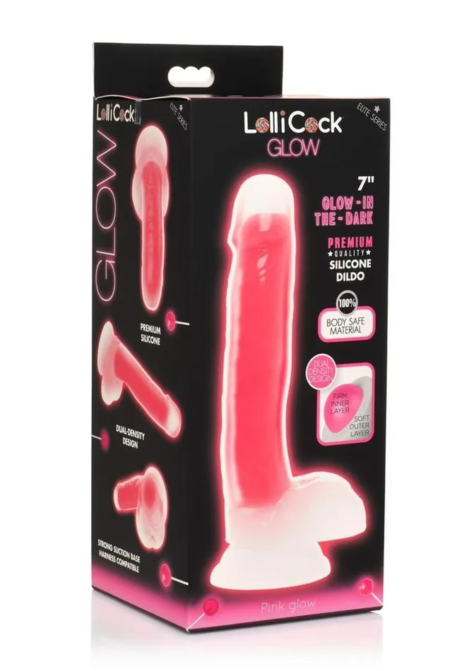 Lollicock Glow In The Dark Silicone Dildo with Balls Lollicock Female Sex Toys