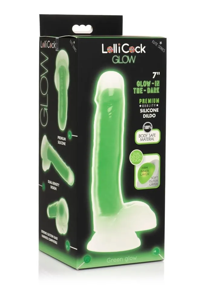 Lollicock Glow In The Dark Silicone Dildo with Balls Lollicock Female Sex Toys