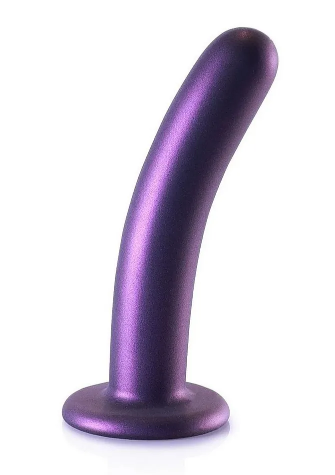 Ouch Female Sex Toys Ouch Smooth GSpot Silicone Dildo 6in Metallic